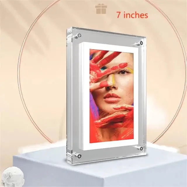 Acrylic Digital Photo Frame 5/7 Inch 1000mAh Vertical Display IPS Screen 4G Memory Battery Porta Retrato Digital 3Life Store