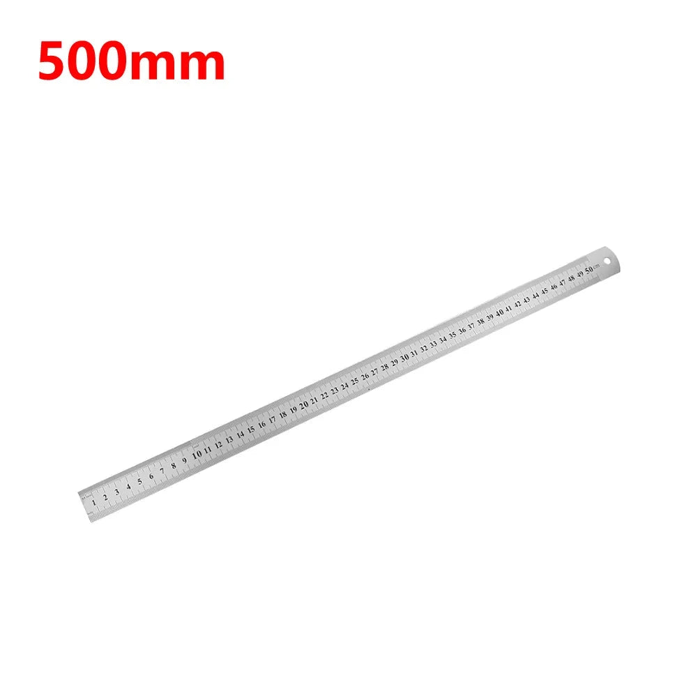 Stainless Steel Metal Straight Ruler Precision Double Sided Precision Measuring Tool Scale Metric Ruler Accessories 15-40cm 3GL02 3C Store