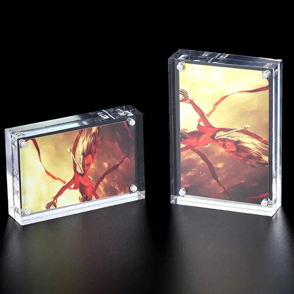 Acrylic Photo Frame  Tabletop Desktop Picture Frame Magnetic Acrylic Block Holder Birthday Gift henchdisplay Official Store