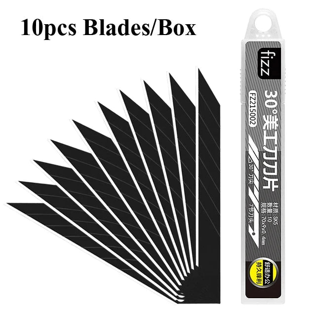 Fizz Aluminum Alloy Utility Knife Gold knife Metal Blade Self-Locking design Sharp Angle With Fracture Knife Cutter Home Office PinZan Franchise 2 Store