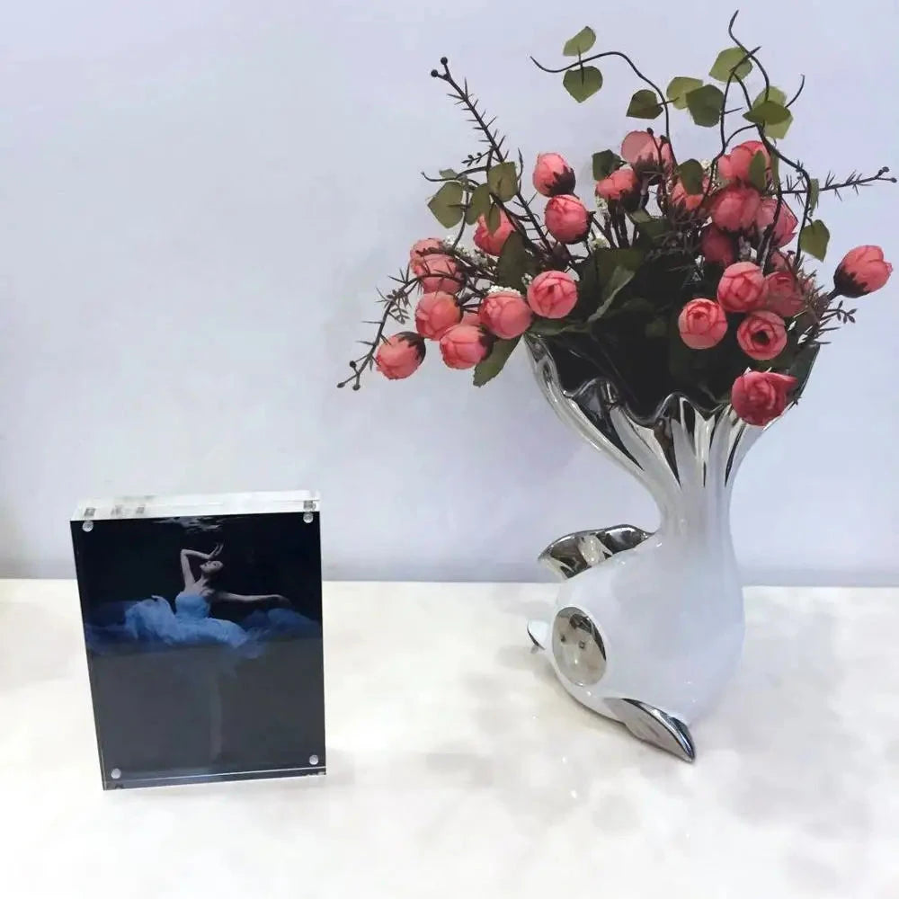 Acrylic Photo Frame  Tabletop Desktop Picture Frame Magnetic Acrylic Block Holder Birthday Gift henchdisplay Official Store