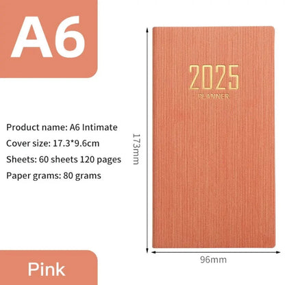Minimalist A5 2025 Agenda Book with Calendar To Do List A5 Notebook Spanish Morandi Color 2025 Planner Notebook School Office Gadget Store