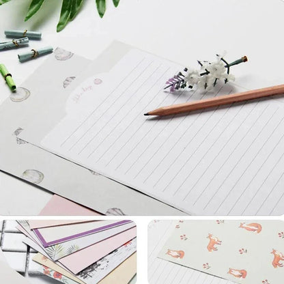 9pcs Cute Envelopes Set Kawaii Letter Pads DIY Postcard Wedding Invitation Card Paper Cover Korean Stationery Office Supplies Sun4rising Stationery Store