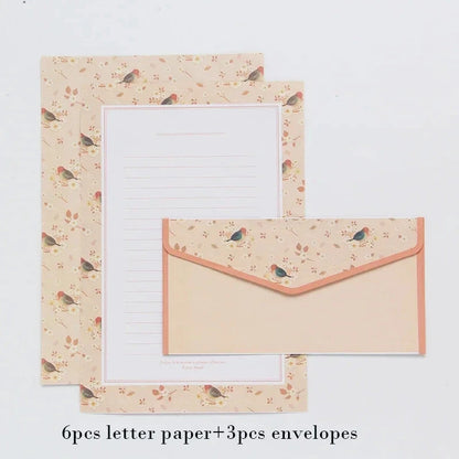 9pcs Cute Envelopes Set Kawaii Letter Pads DIY Postcard Wedding Invitation Card Paper Cover Korean Stationery Office Supplies Sun4rising Stationery Store