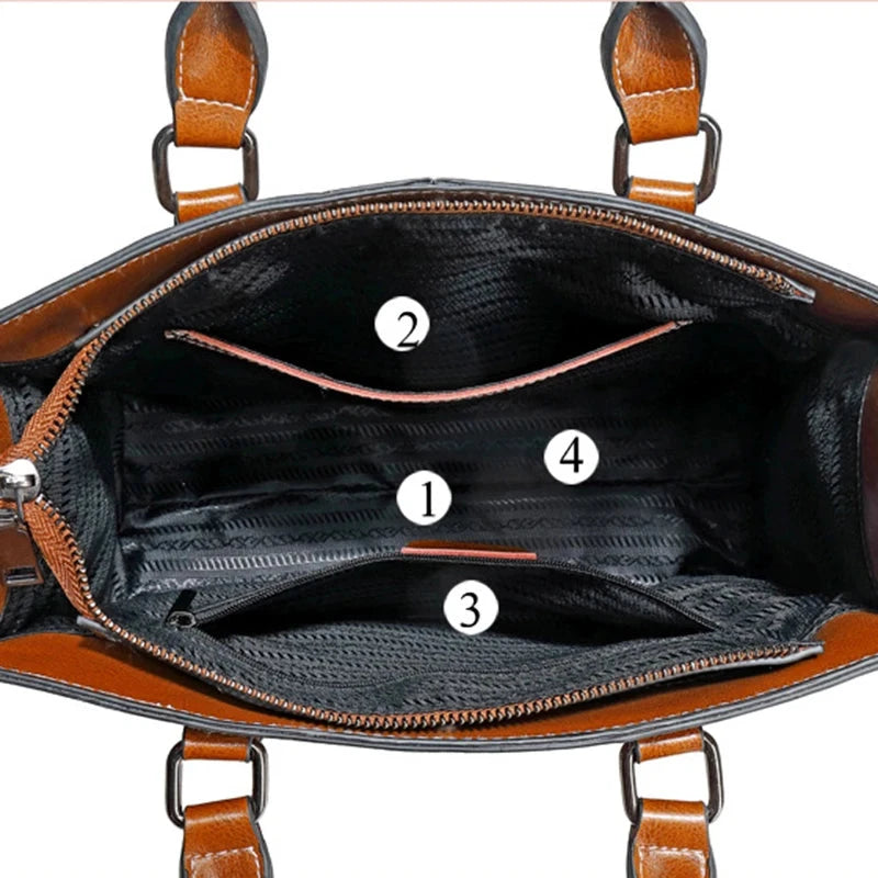 Women Handbag Cross body Shoulder Tote Bag Genuine Leather Shopping Fashion Office Female Real Cowhide Messenger Top Handle Bags BINLILAI Store