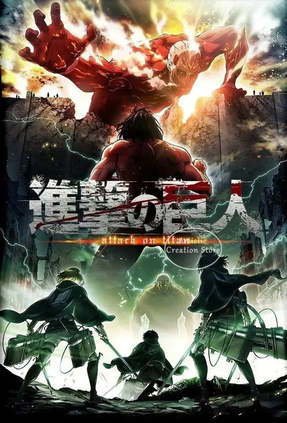 Attack on Titan  Canvas Art Poster  Anime Wall Decor for Bedroom Game Room Shop1104113394 Store