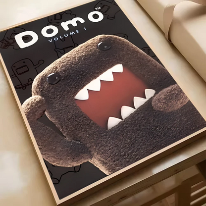 Cute Domo-Kun Classic Movie Poster HD Art Sticky Wall Waterproof Home Living Room Bedroom Bar Aesthetic Decoration YSQ Gift 02 Store