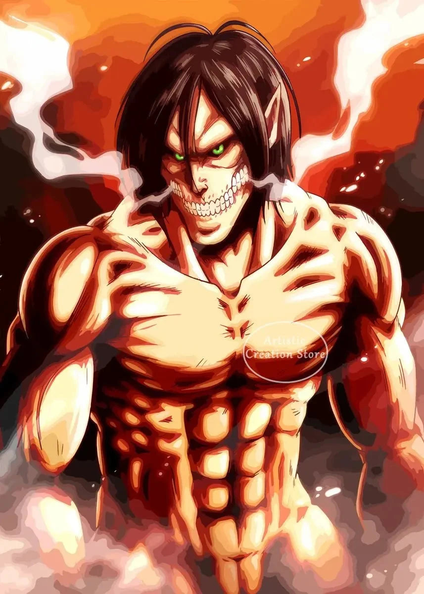 Attack on Titan  Canvas Art Poster  Anime Wall Decor for Bedroom Game Room Shop1104113394 Store