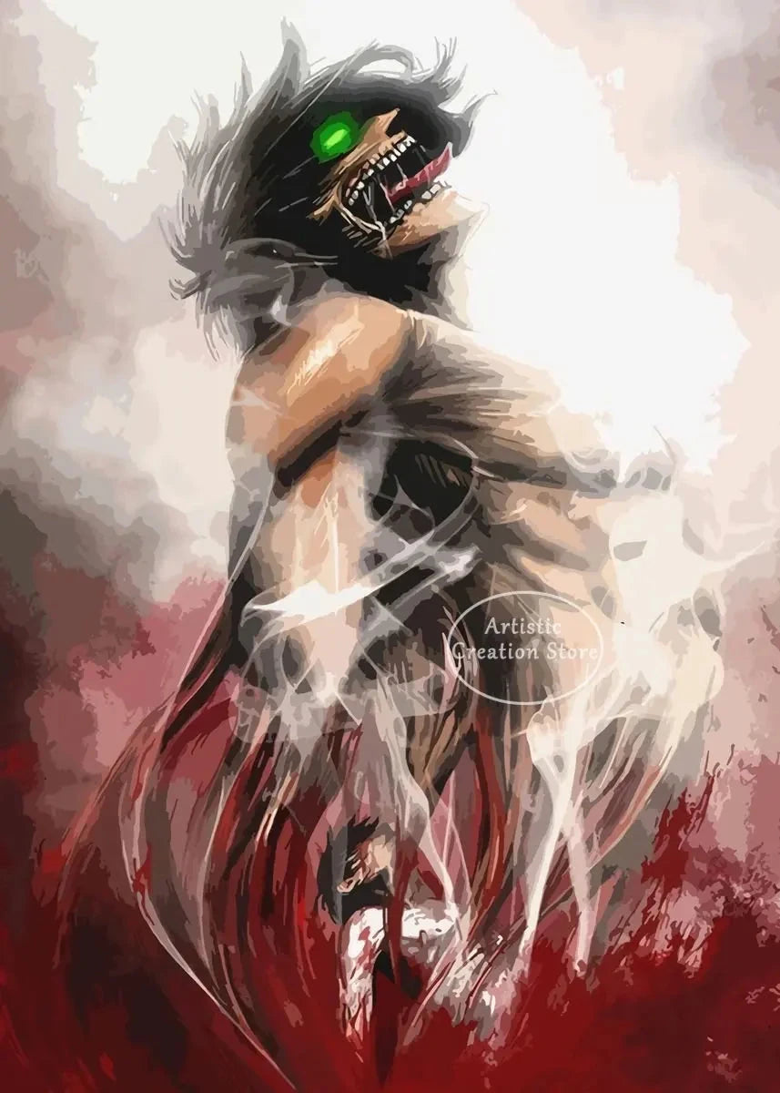 Attack on Titan  Canvas Art Poster  Anime Wall Decor for Bedroom Game Room Shop1104113394 Store