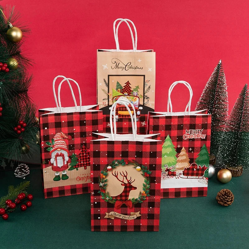 StoBag, Christmas Gift Bags, for kids party supplies, packing candy snack presents, New Year Decor, Reusable non woven, 12/30pcs StoBag Gift Wrap Bag Wholesale Store