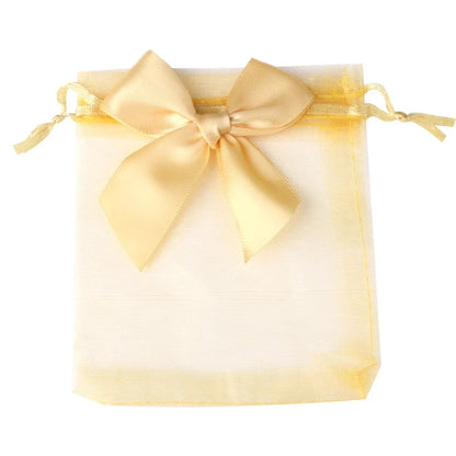 10/20/50pcs/lot New Organza Gift Bag Bowknot Christmas Party Wedding Candy Bags Exquisite Jewelry Packing Drawstring Pouch Organzabag Store Store