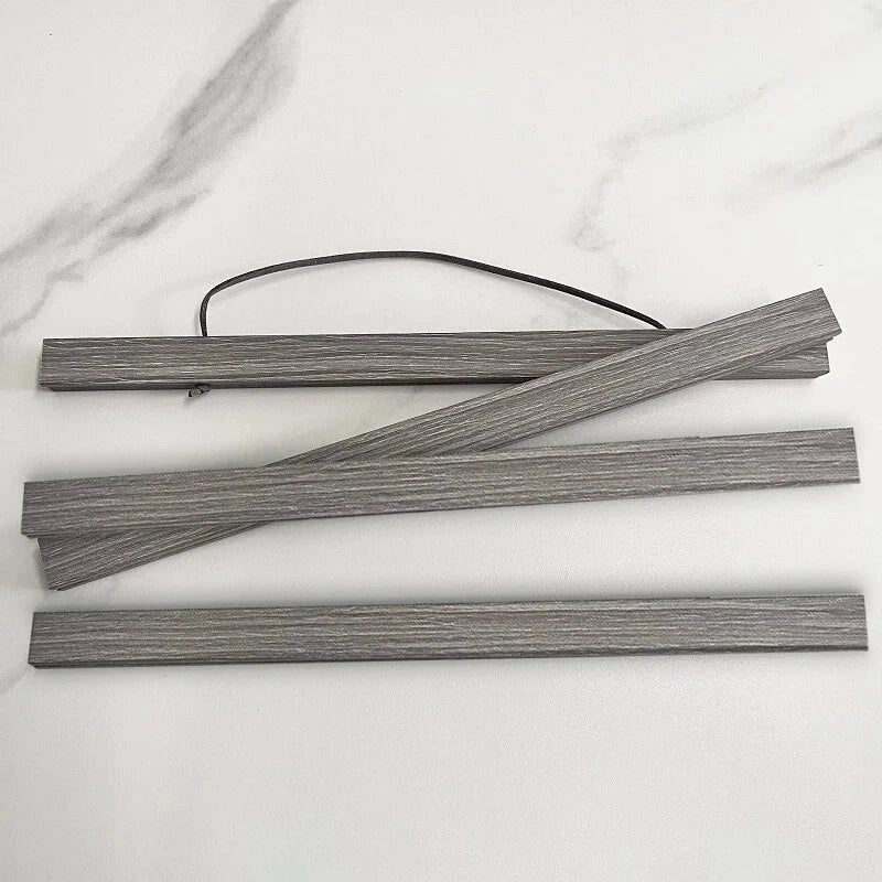 60cm 70cm 80cm 90cm Magnetic Poster Hanger Teak Pine Wood Painting Frame 5 Colors Wood Photo Frame Black White Canvas Frame QIPING-ART Store