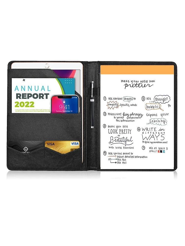 Multifunctional A4 Conference Folder Business Stationery Folder Leather Contract File FoldersTravel Document Folder NEWYES 2024 NeWYeS Official Store