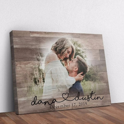 Personalized Wood Photo Frame Custom Photo Printed on Wood Slice Art Engrave Text Logo Home Decor Mothers Day Anniversary Gift Custom Home Decor Hub Store