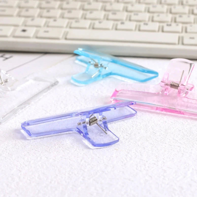 Ins Transparent Binder Clips Kawaii Paperclips File Documents Tickets Clips Bookmarks Index Page Holder Office Binding Supplies Sun4rising Stationery Store