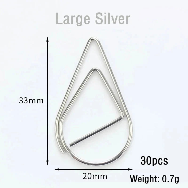 30/50pcs Paper Clip Mini Heart Gold Rose Gold Color Clip Bookmark Binder Office Accessories Paper Binder Clips Patchwork Clip Xianxin Stationery Store