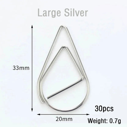 30/50pcs Paper Clip Mini Heart Gold Rose Gold Color Clip Bookmark Binder Office Accessories Paper Binder Clips Patchwork Clip Xianxin Stationery Store