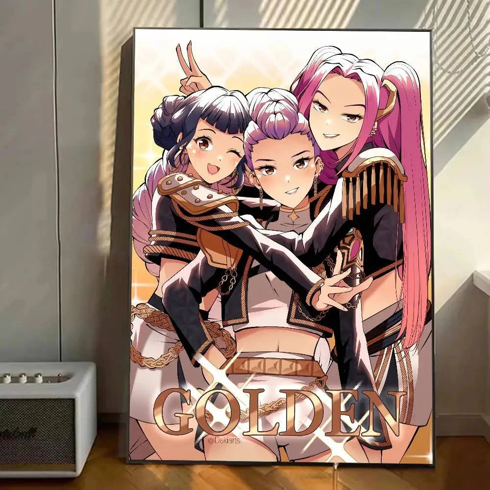 K-pop D-Demon Hunters Anime Poster Gallery Prints Self Adhesive Home Decor Decoration Wall Decals Living Room Sticker Shop1105053713 Store