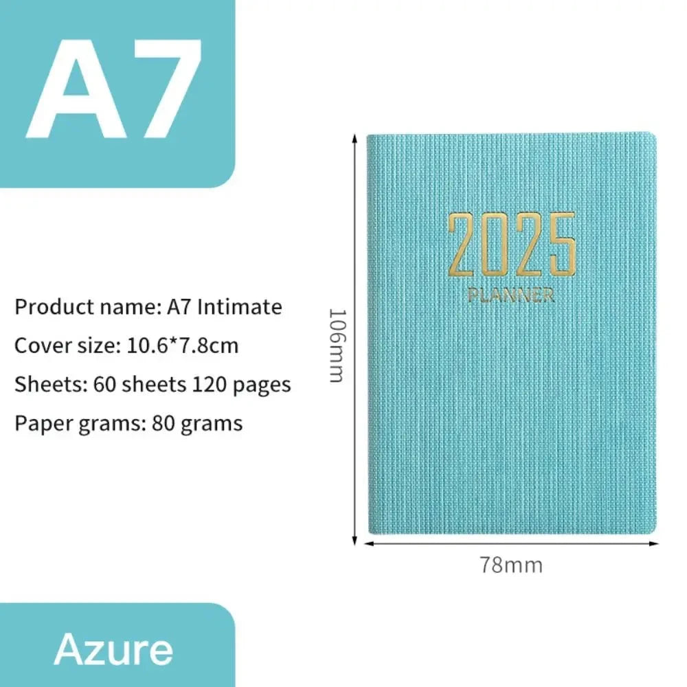 Minimalist A5 2025 Agenda Book with Calendar To Do List A5 Notebook Spanish Morandi Color 2025 Planner Notebook School Office Gadget Store
