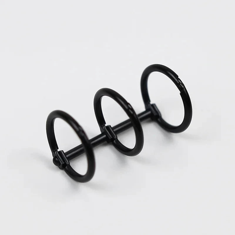 3 Rings Loose Leaf Binder Clips DIY Metal Album Scrapbook Photo Album Clips Binder Rings Desk Calendar Circle Office Supplies Hotluck Stationery Store