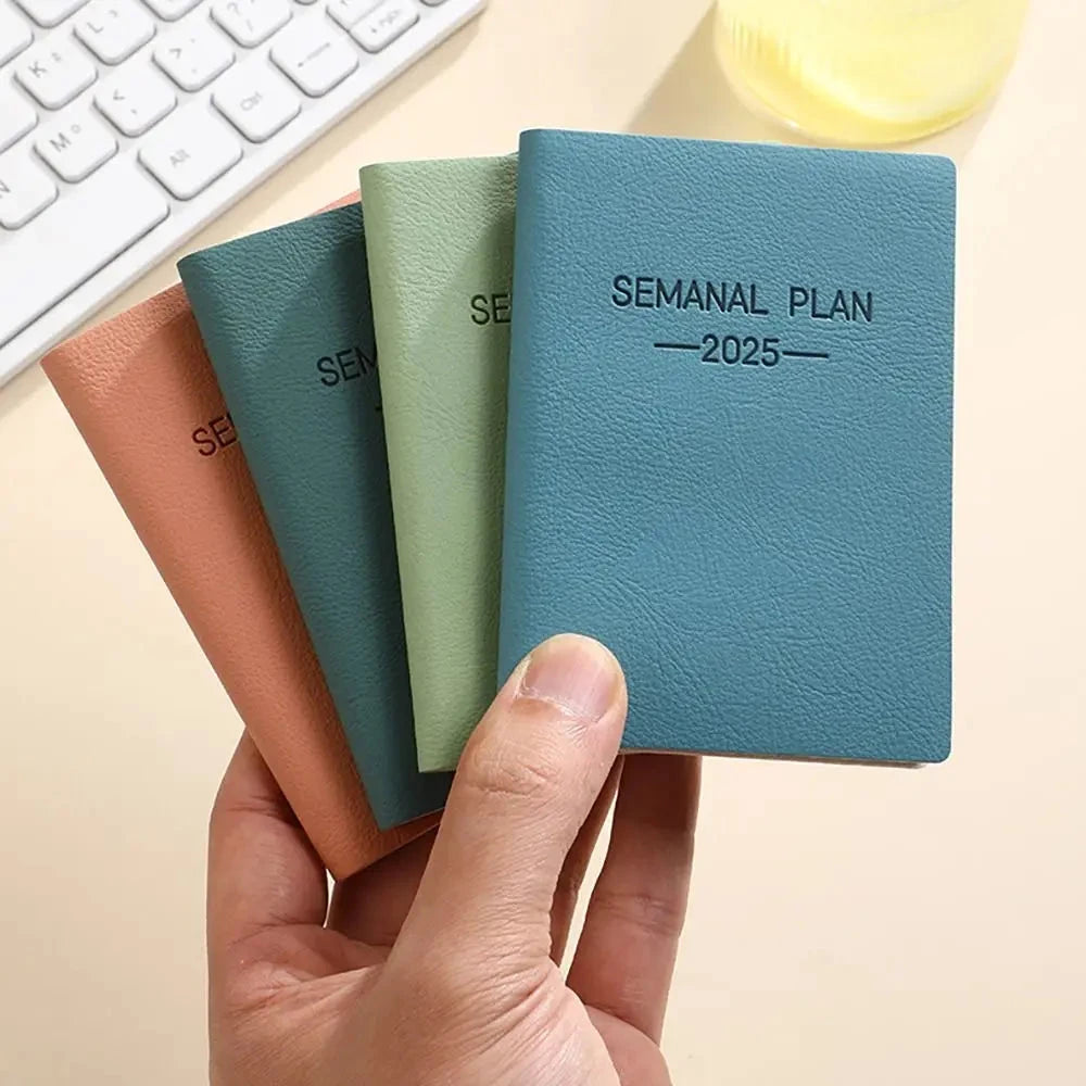 Minimalist A5 2025 Agenda Book with Calendar To Do List A5 Notebook Spanish Morandi Color 2025 Planner Notebook School Office Gadget Store