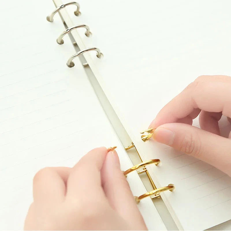 3 Rings Loose Leaf Binder Clips DIY Metal Album Scrapbook Photo Album Clips Binder Rings Desk Calendar Circle Office Supplies Hotluck Stationery Store