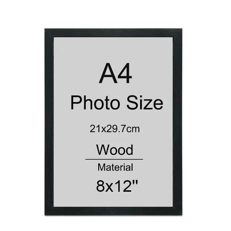 1/2/3/6PCS 8x12inch Wood Photo Frame A4 Black White Brown Certificates Frame family Picture Frame Home Decor Poster Frame Verynice0911 Store