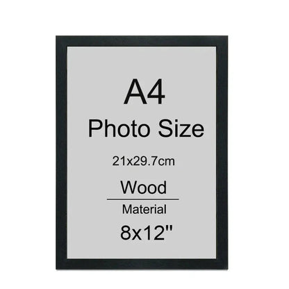 1/2/3/6PCS 8x12inch Wood Photo Frame A4 Black White Brown Certificates Frame family Picture Frame Home Decor Poster Frame Verynice0911 Store