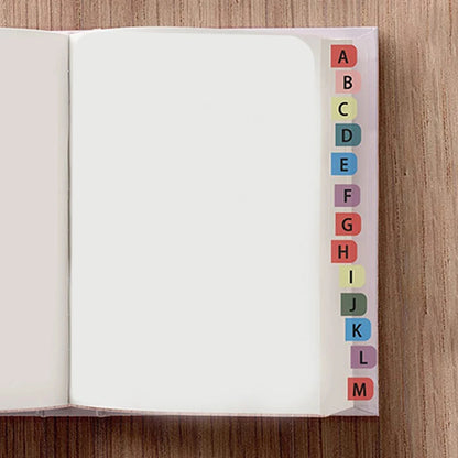 10 Sheets Alphabet Index Label Stickers Colorful Waterproof Small Strips Paging Mark Index Notes Notepad Page Markers Office DIY Store
