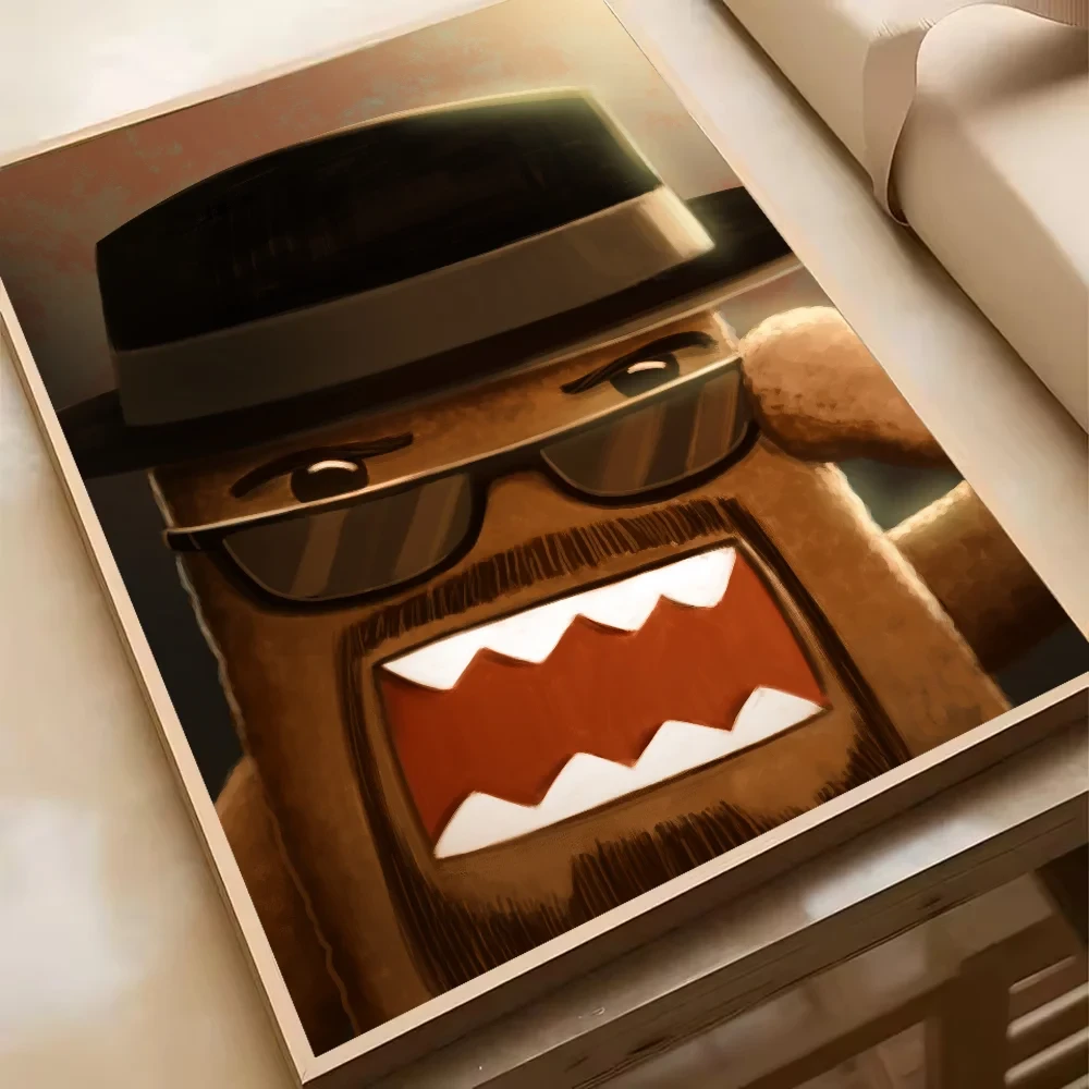 Cute Domo-Kun Classic Movie Poster HD Art Sticky Wall Waterproof Home Living Room Bedroom Bar Aesthetic Decoration YSQ Gift 02 Store