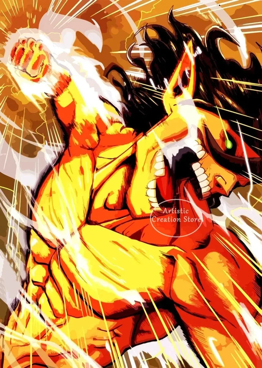 Attack on Titan  Canvas Art Poster  Anime Wall Decor for Bedroom Game Room Shop1104113394 Store