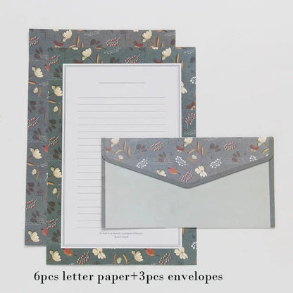 9pcs Cute Envelopes Set Kawaii Letter Pads DIY Postcard Wedding Invitation Card Paper Cover Korean Stationery Office Supplies Sun4rising Stationery Store