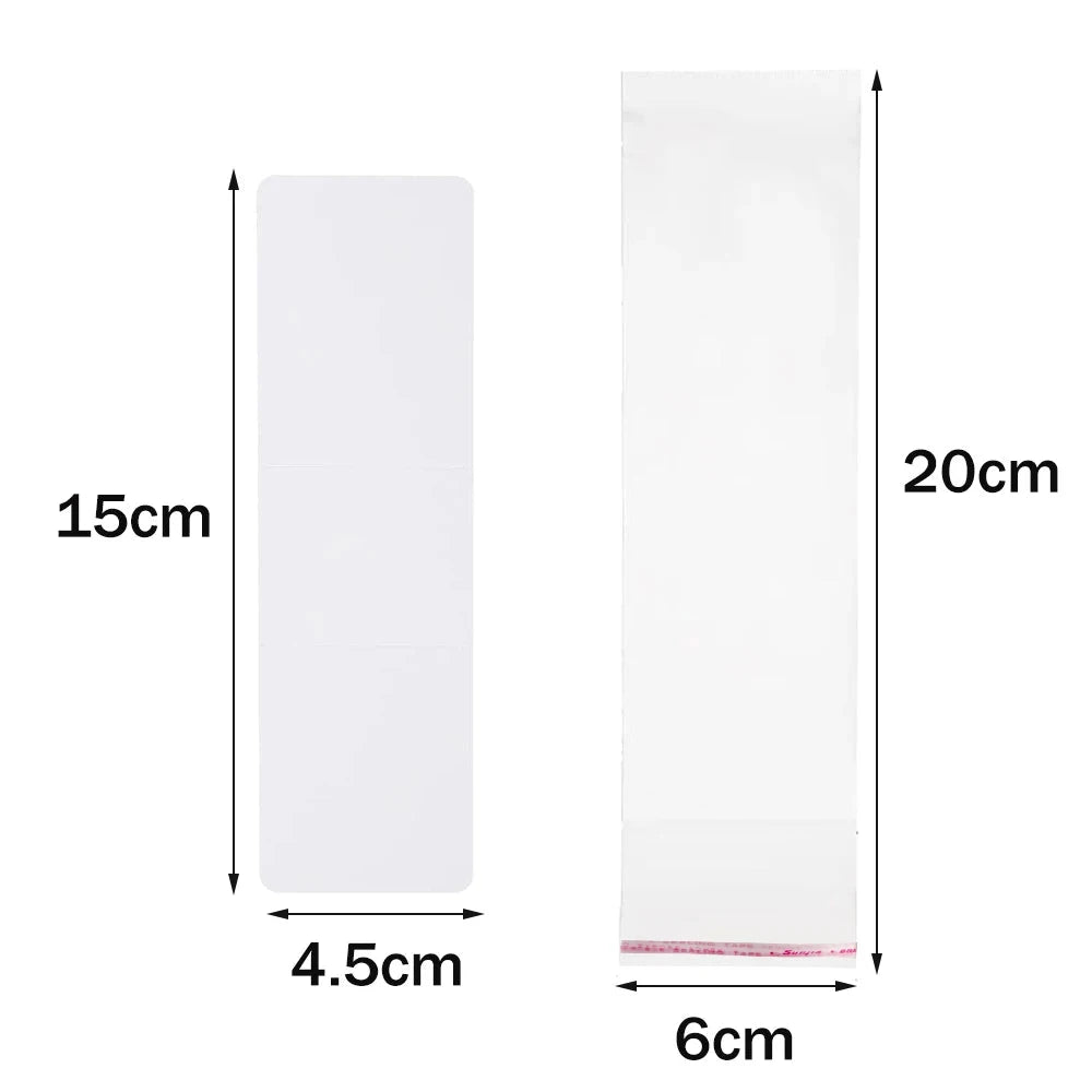 10/30/50 Sets Kraft Bookmark Sleeve Holder Blank Display Cards with OPP Bags for Gift Small Business Selling Packaging Supplies David's Findings Store