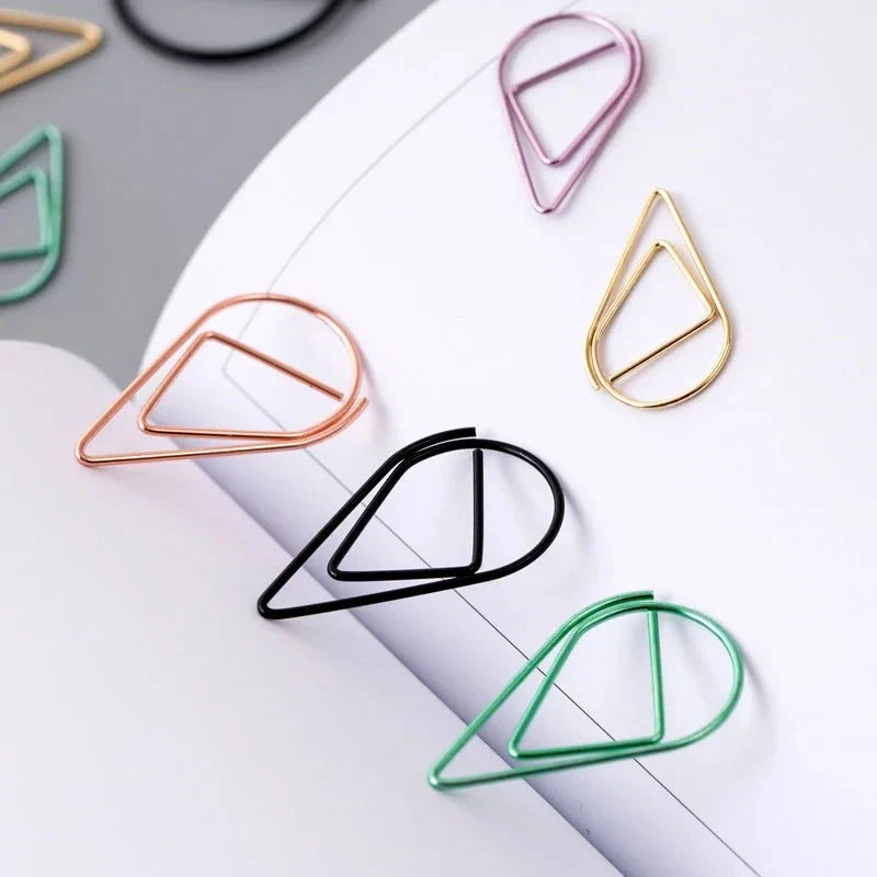 30/50pcs Paper Clip Mini Heart Gold Rose Gold Color Clip Bookmark Binder Office Accessories Paper Binder Clips Patchwork Clip Xianxin Stationery Store