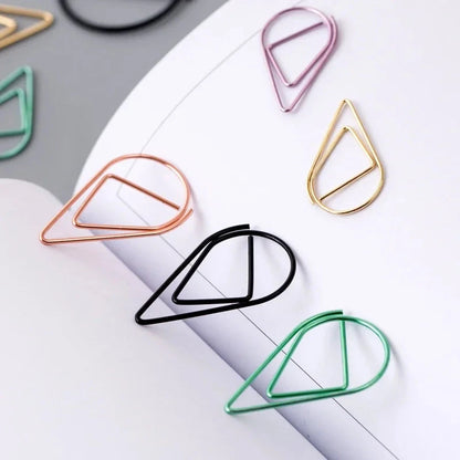 30/50pcs Paper Clip Mini Heart Gold Rose Gold Color Clip Bookmark Binder Office Accessories Paper Binder Clips Patchwork Clip Xianxin Stationery Store