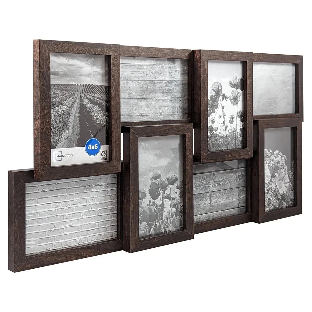 8 Opening Gallery Collage Frame 4x6 Photos Durable Wall Mount Picture Frame with Hangers Perfect Home and Office Decoration Hozoo Us Store Store