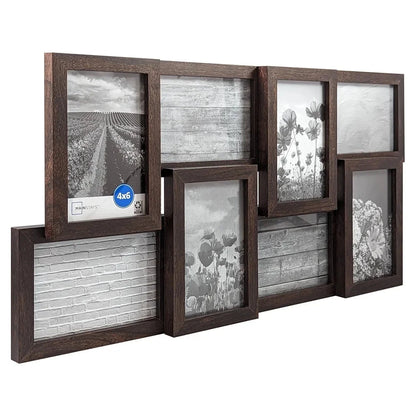 8 Opening Gallery Collage Frame 4x6 Photos Durable Wall Mount Picture Frame with Hangers Perfect Home and Office Decoration Hozoo Us Store Store