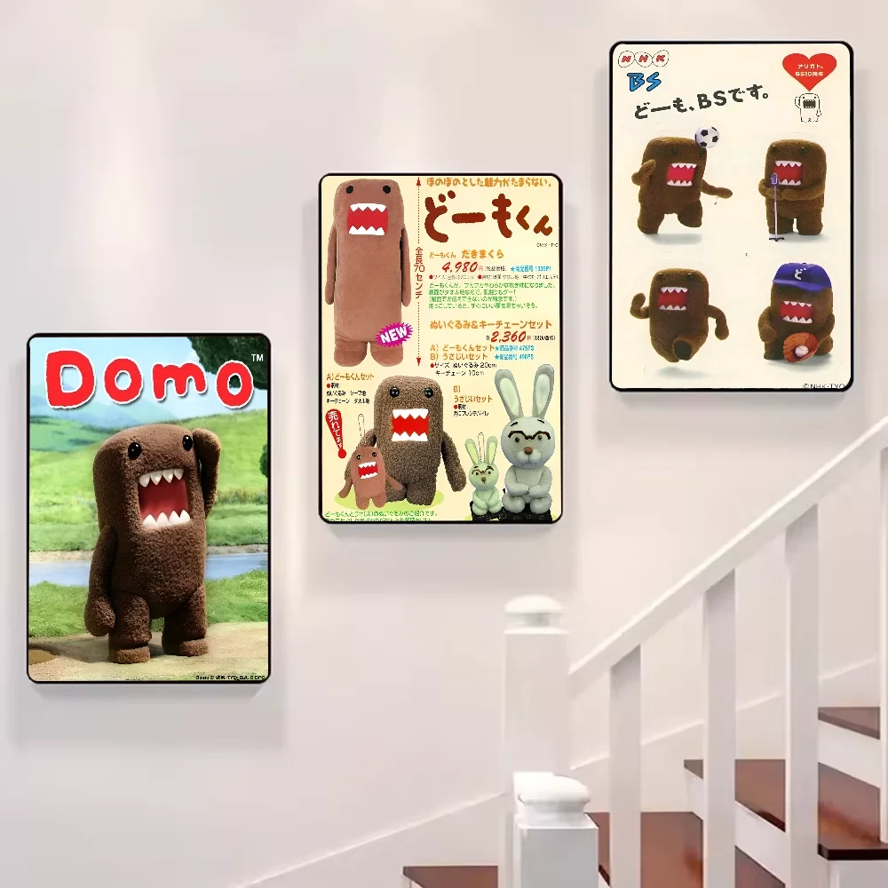 Cute Domo-Kun Classic Movie Poster HD Art Sticky Wall Waterproof Home Living Room Bedroom Bar Aesthetic Decoration YSQ Gift 02 Store