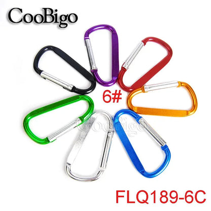 Aluminum Carabiner Key Holder Snap Hook Clip Keychain Keyring Keyfob D Ring Buckle Bottle Hanger Men Outdoor Sport Accessory 2pc CooBigo-Jewelry Store