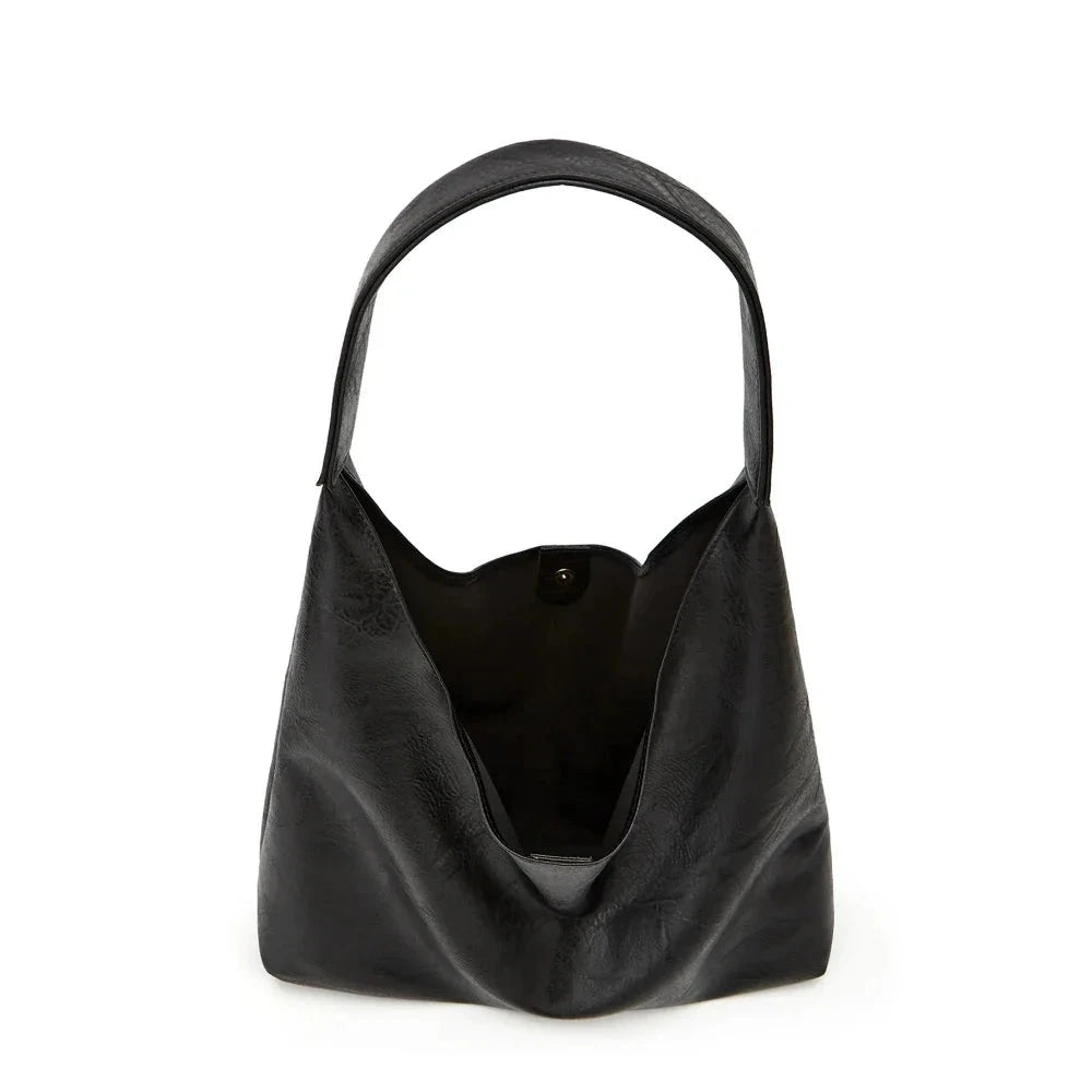 [Bag Sets] New Tote bag 100 hand bill of lading shoulder women's bag retro simple large bag Tote bag rilibegan Official Store