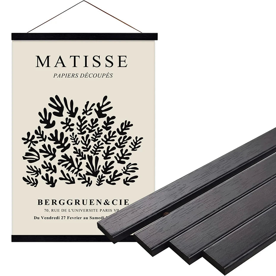 Magnetic Wooden Picture Hanger Frames Poster Photos Wall Art Canvas Prints Paintings Teak Pine Wood Living Room Home Decoration Surelife Wallpaper Store Store