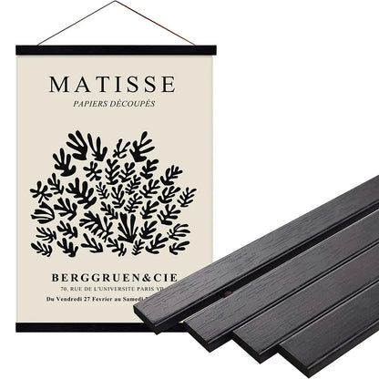 Magnetic Wooden Picture Hanger Frames Poster Photos Wall Art Canvas Prints Paintings Teak Pine Wood Living Room Home Decoration Surelife Wallpaper Store Store