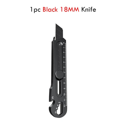 Multifunctional Utility Knife 6 in 1 Stainless Steel нож канцелярия Stationery All Purpose Cutter Bottle Tin Opener Screw Ruler Stationery Chase Store