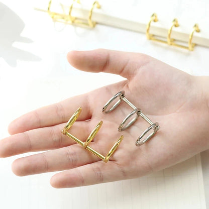 3 Rings Loose Leaf Binder Clips DIY Metal Album Scrapbook Photo Album Clips Binder Rings Desk Calendar Circle Office Supplies Hotluck Stationery Store