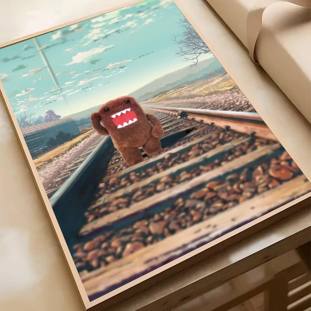 Cute Domo-Kun Classic Movie Poster HD Art Sticky Wall Waterproof Home Living Room Bedroom Bar Aesthetic Decoration YSQ Gift 02 Store