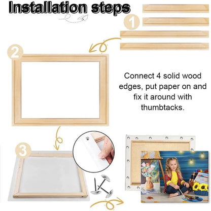 Solid Wood Canvas Picture Frame Kit DIY Stretcher Bars for Canvas Prints Diamond Oil Painting Wooden Wall Art Gallery Home Decor Canvas-Painting-Art-Poster Store
