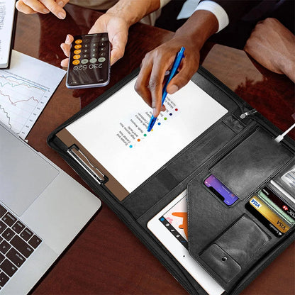 Multifunctional A4 Conference Folder Business Stationery Folder Leather Contract File FoldersTravel Document Folder NEWYES 2024 NeWYeS Official Store