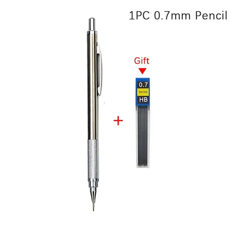 0.3 0.5 0.7 0.9 1.3 2.0mm Mechanical Pencil Set Full Metal Art Drawing Painting Automatic Pencil with Leads Office School Supply MROOFUL Official Store