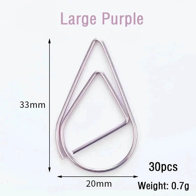 30/50pcs Paper Clip Mini Heart Gold Rose Gold Color Clip Bookmark Binder Office Accessories Paper Binder Clips Patchwork Clip Xianxin Stationery Store