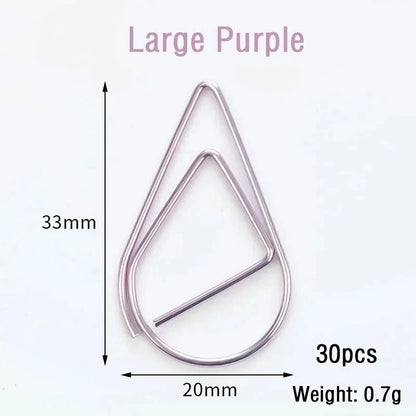 30/50pcs Paper Clip Mini Heart Gold Rose Gold Color Clip Bookmark Binder Office Accessories Paper Binder Clips Patchwork Clip Xianxin Stationery Store